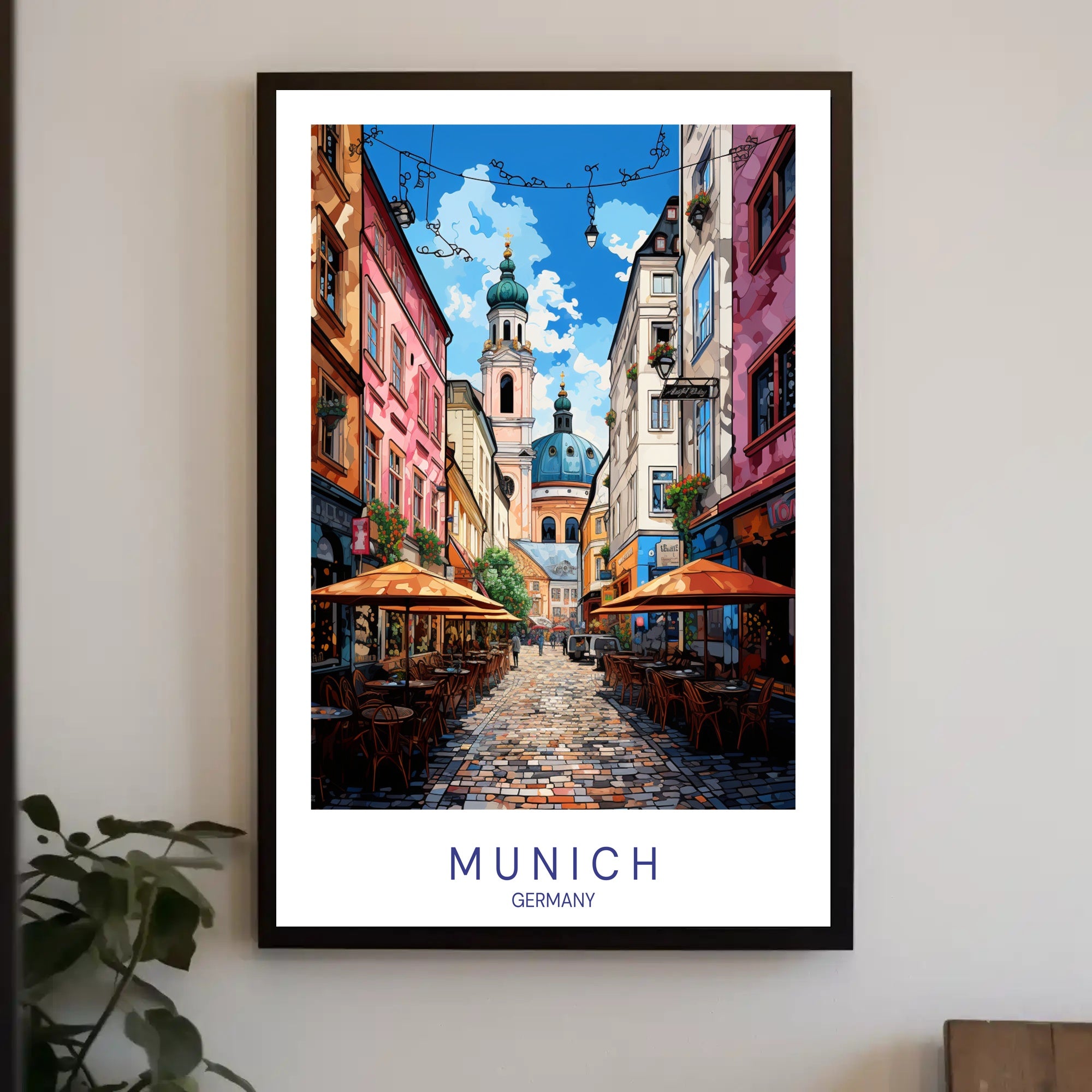 Charming Streets of Munich Poster PosterGoat