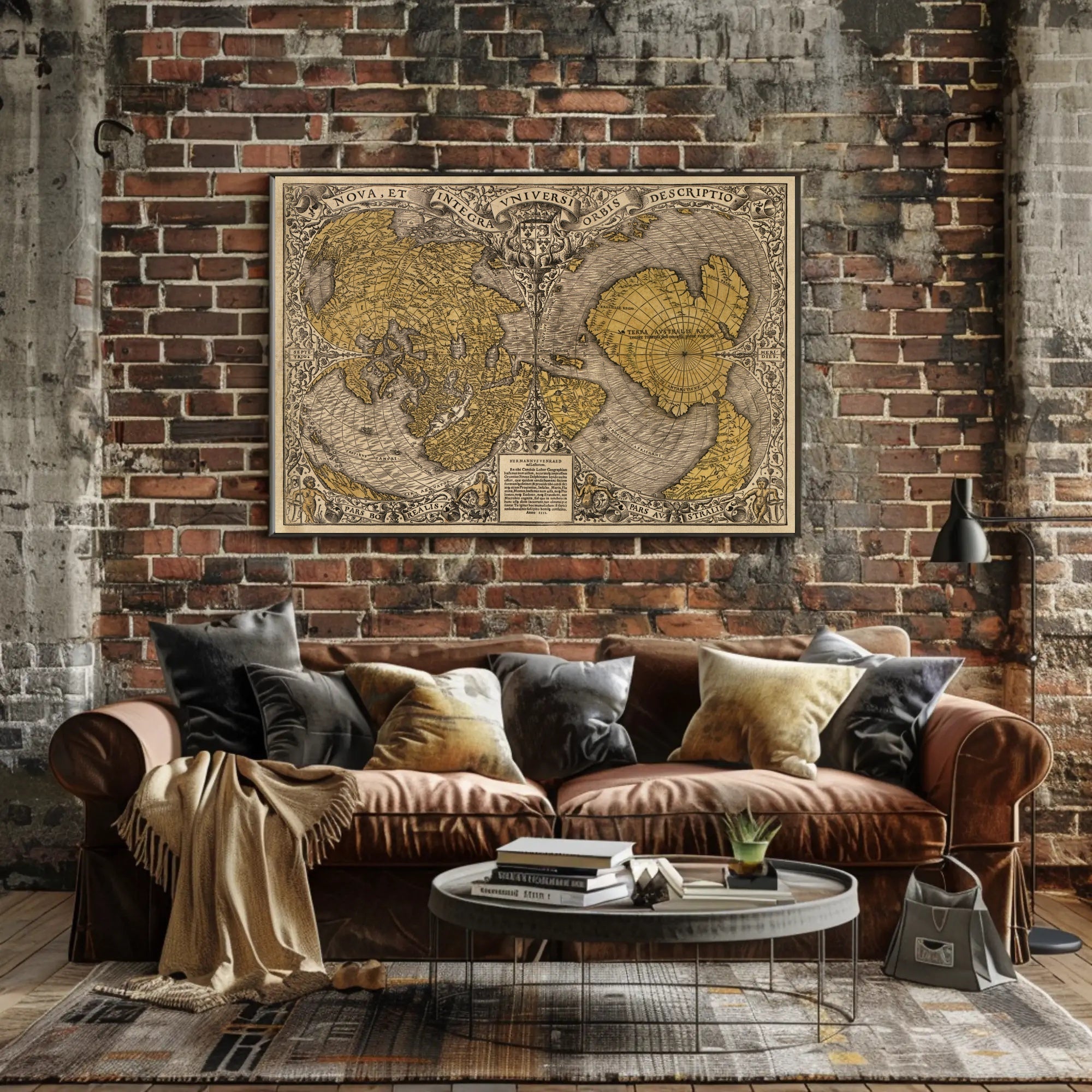 world map created by Oronce Fine in 1531 poster