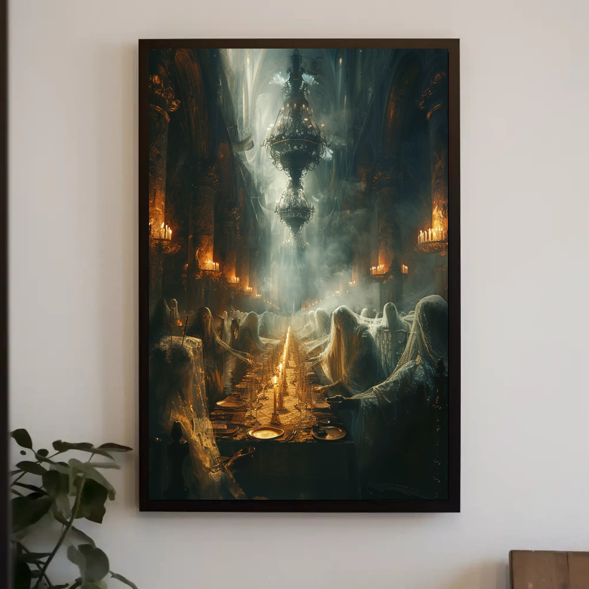Gothic Supernatural Dining Scene Fantasy or Mythology Poster PosterGoat