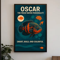 Oscar Fish Abstract Art for Animal Poster