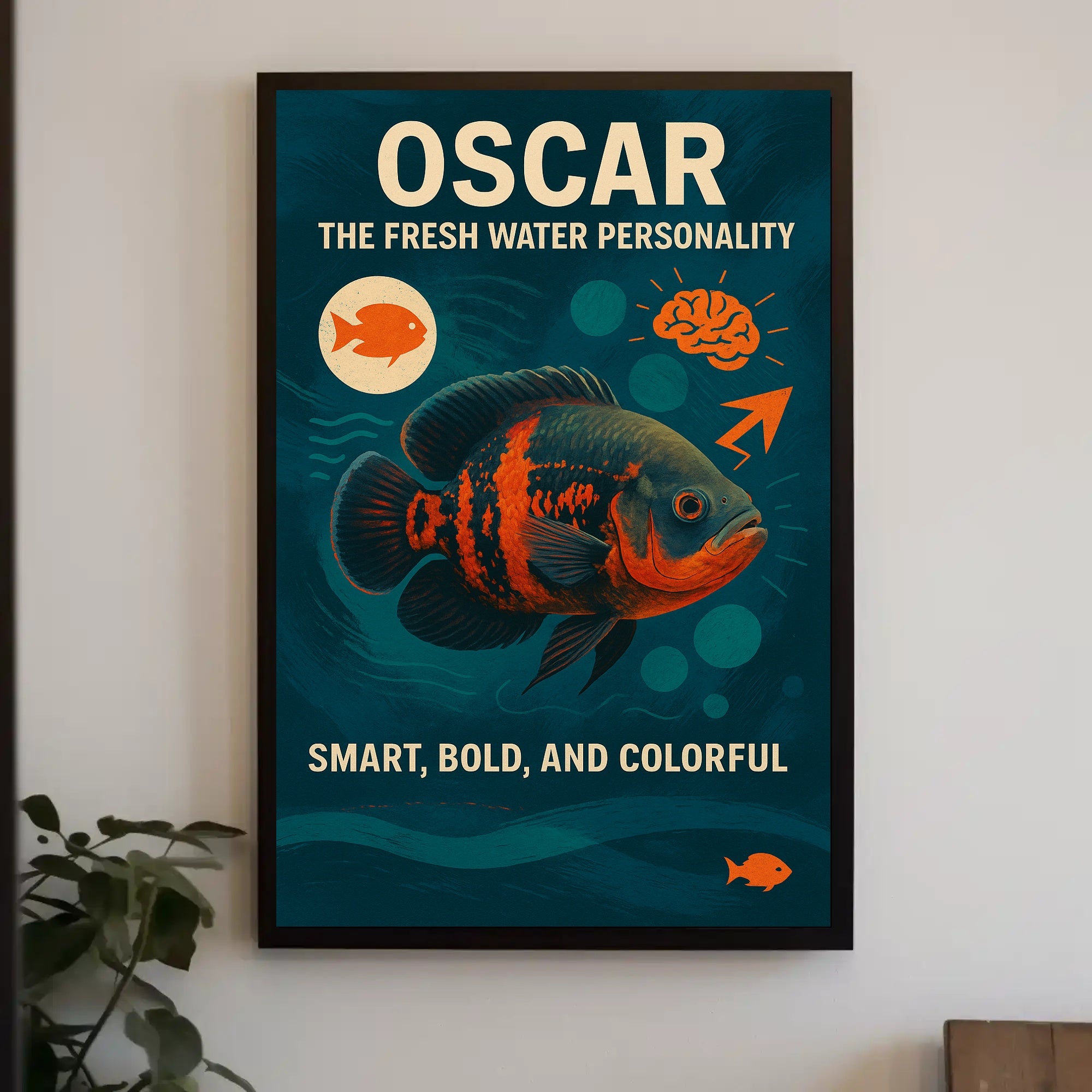 Oscar Fish Abstract Art for Animal Poster