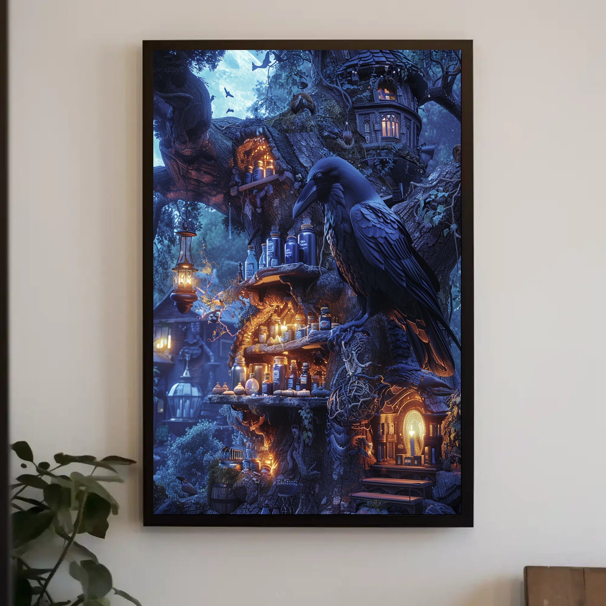 Enchanted Night in the Forest: Fantasy Mythology Poster PosterGoat