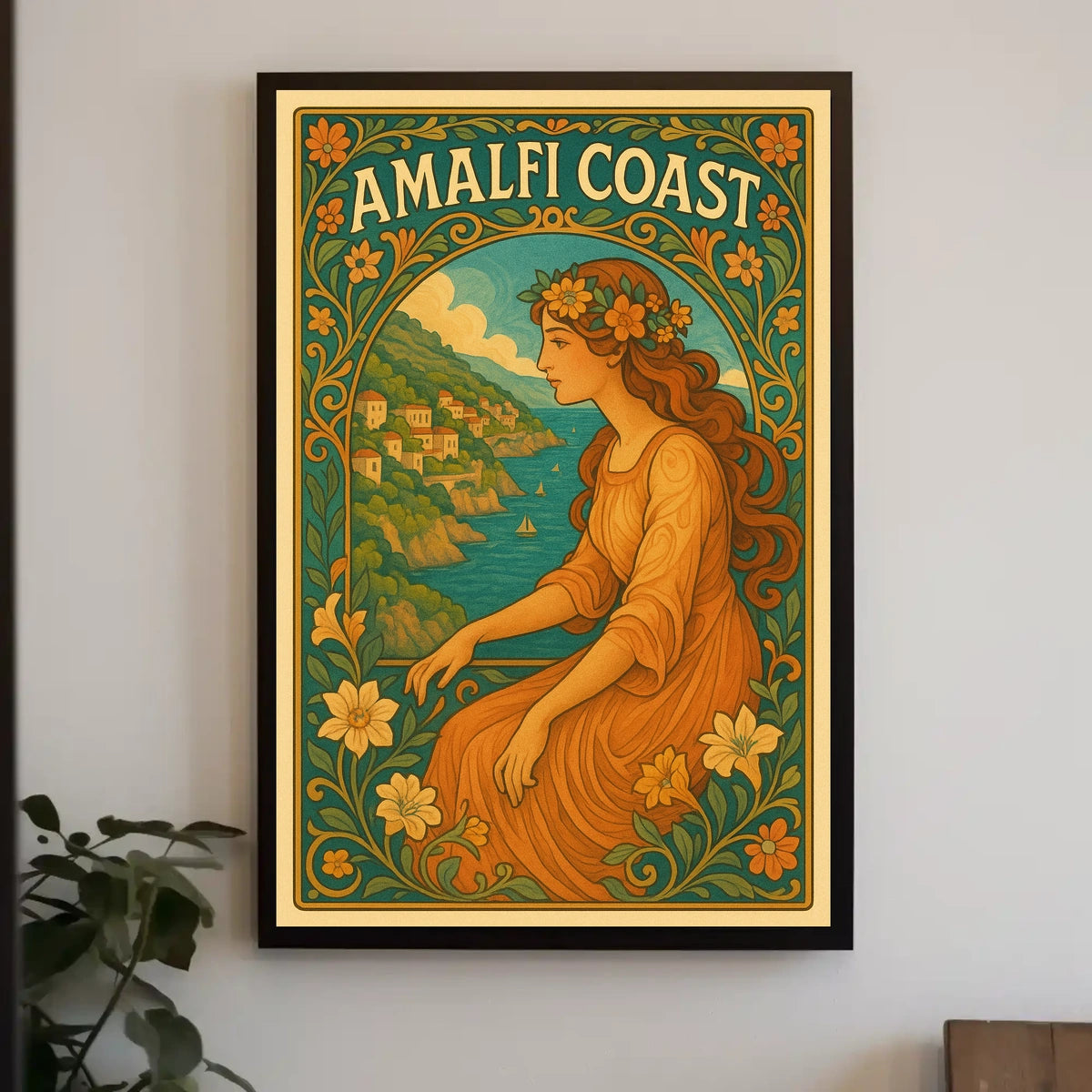 Amalfi Coast Vintage Vintage Poster