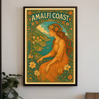 Amalfi Coast Vintage Vintage Poster
