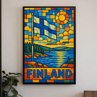Finland In Vibrant Colors Poster