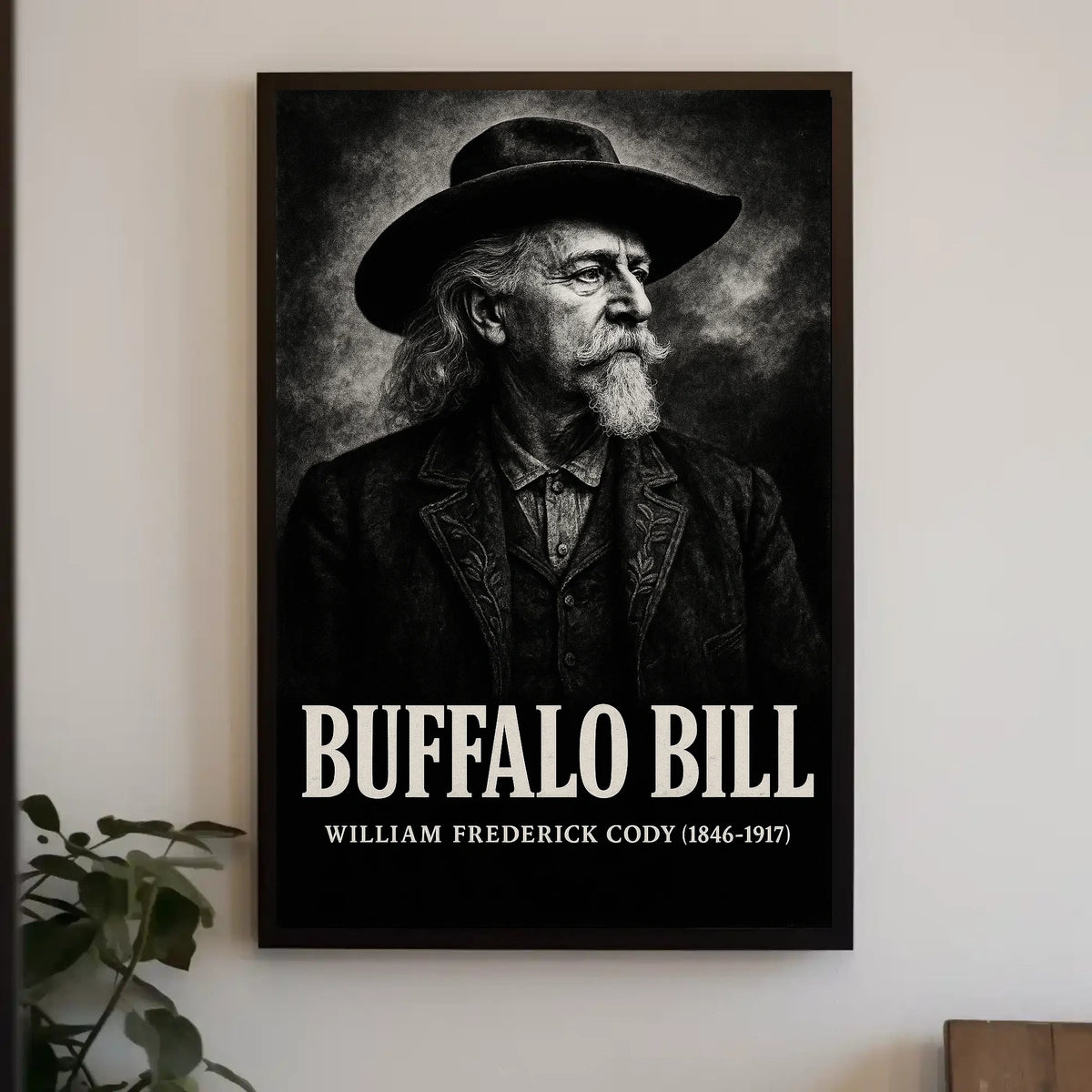 Buffalo Bill Illustrated Art Print Cultural or Heritage Poster