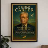Jimmy Carter 39th President Wall Art Print PosterGoat