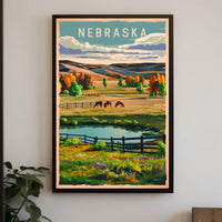 Scenic Nebraska Landscape Poster