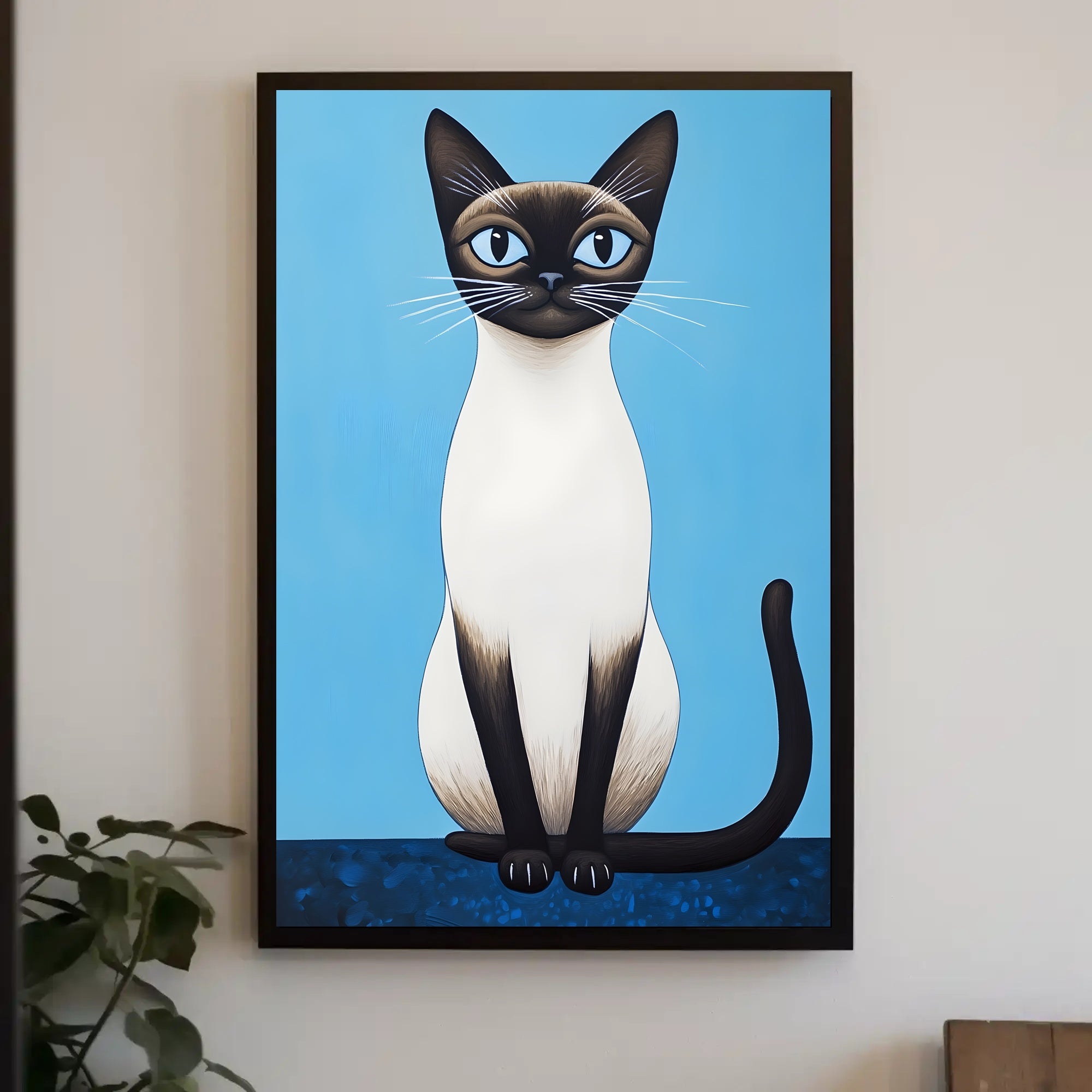 Siamese Cat Poster Modern Wall Art Print