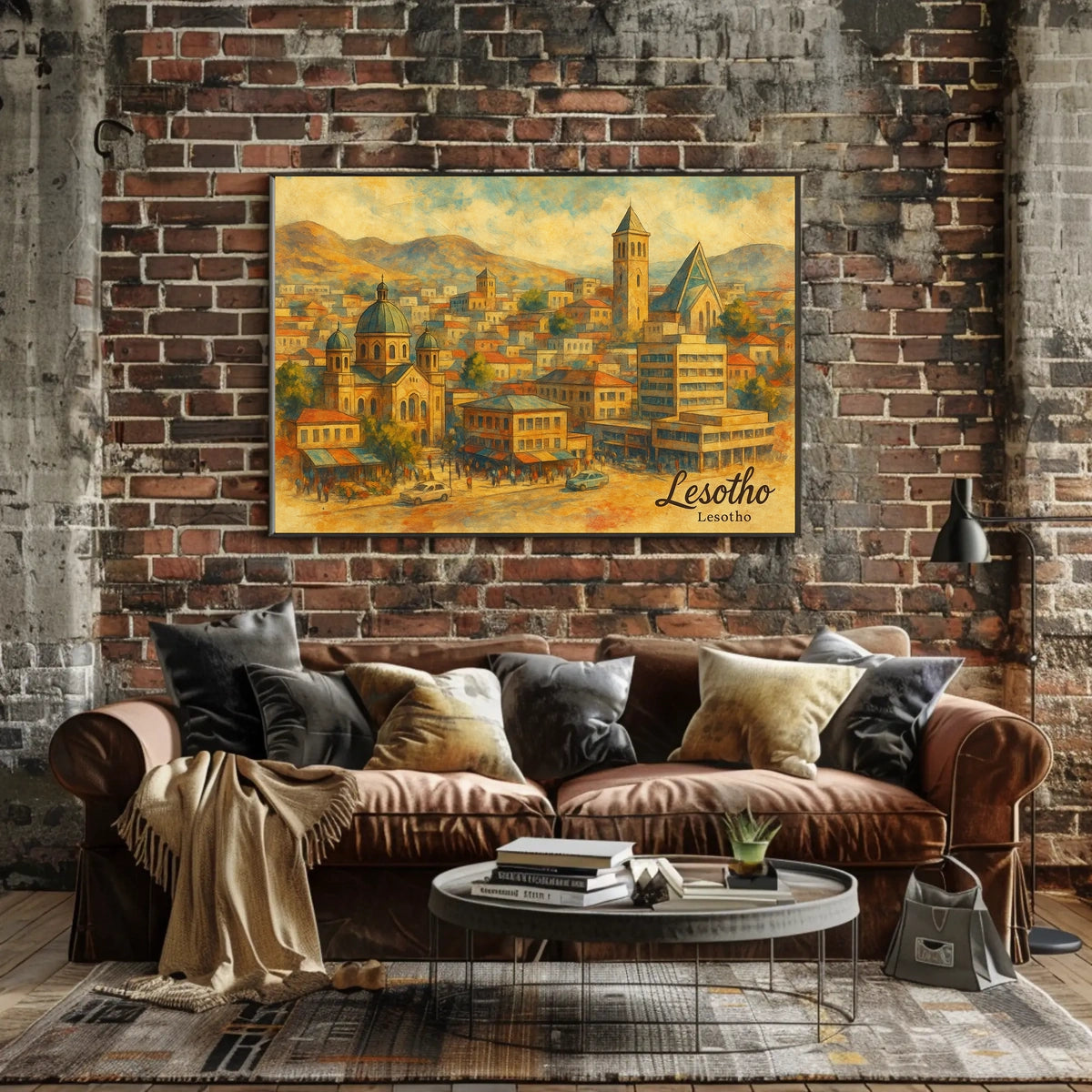 Lesotho Cityscape Poster
