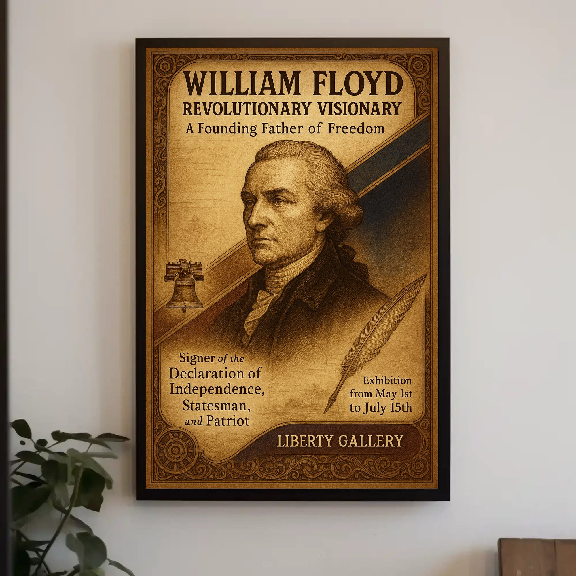 American Independence Historical Figure Vintage Patriotic Poster