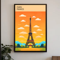 Paris at Sunset Poster