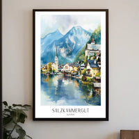 Salzkammergut Lakeside Charm Travel Poster PosterGoat