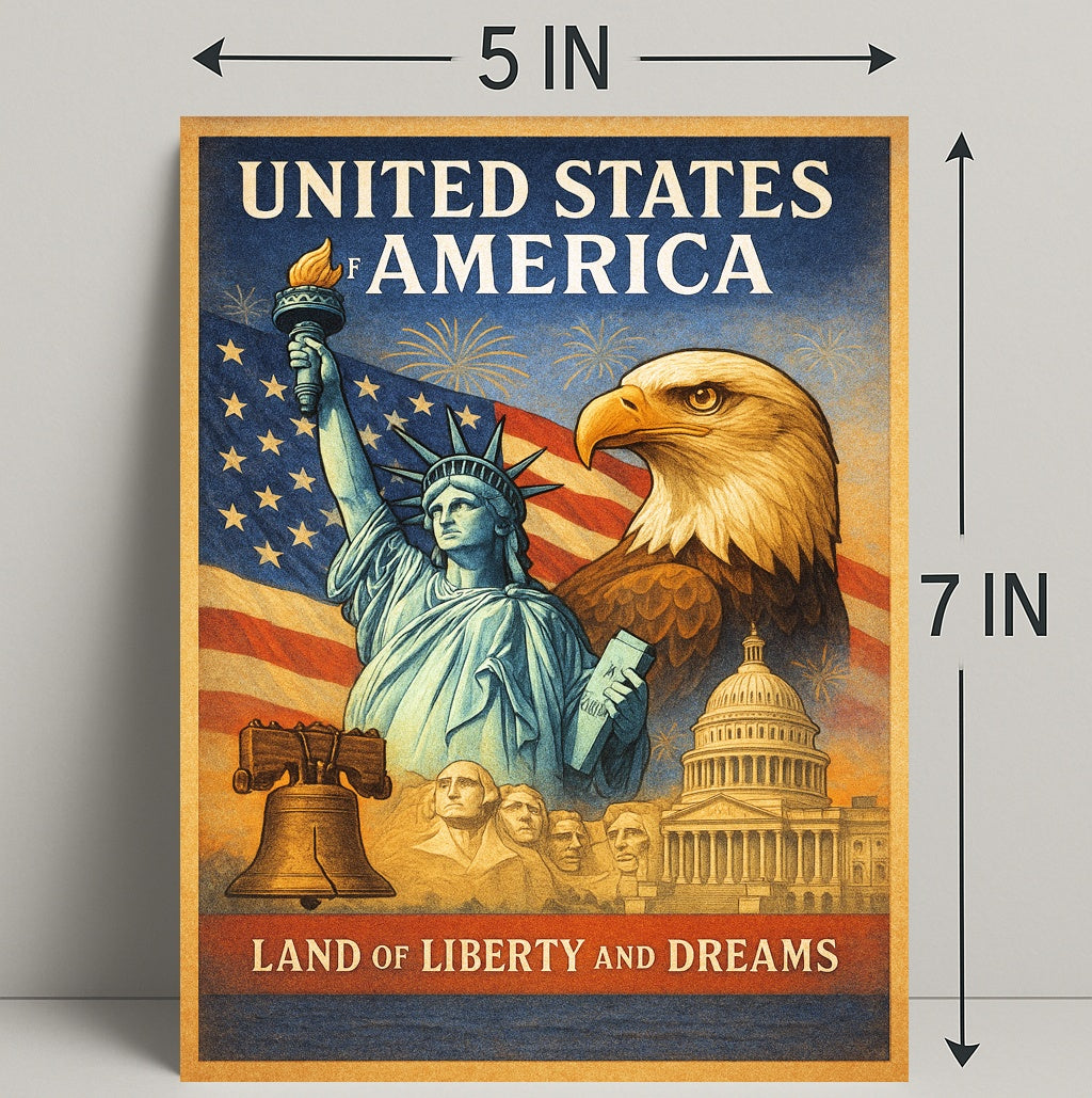 Land of Liberty and Dreams Poster PosterGoat