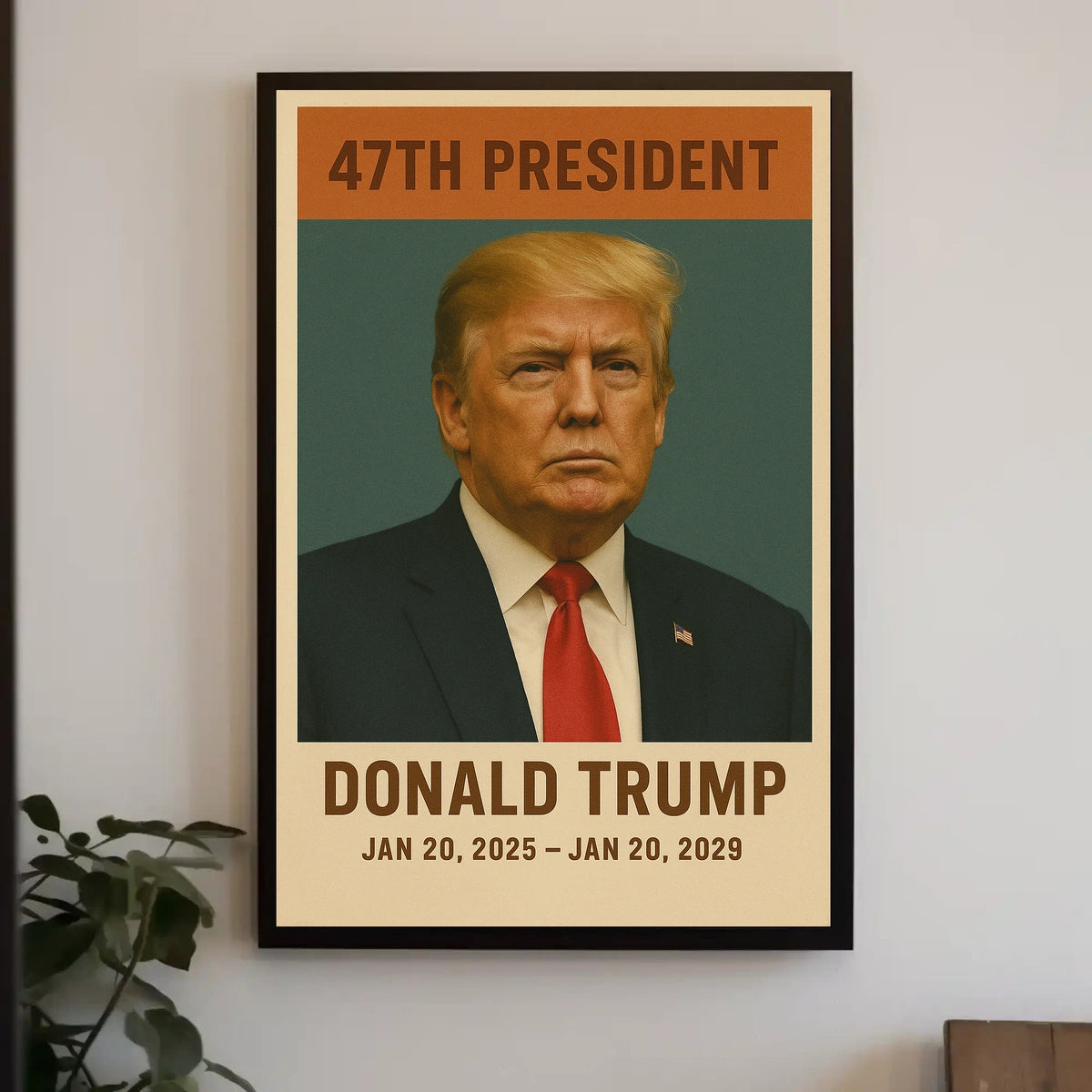 Donald Trump Authority Vintage Portrait Poster