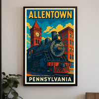 Allentown, Pennsylvania Vintage Travel Poster