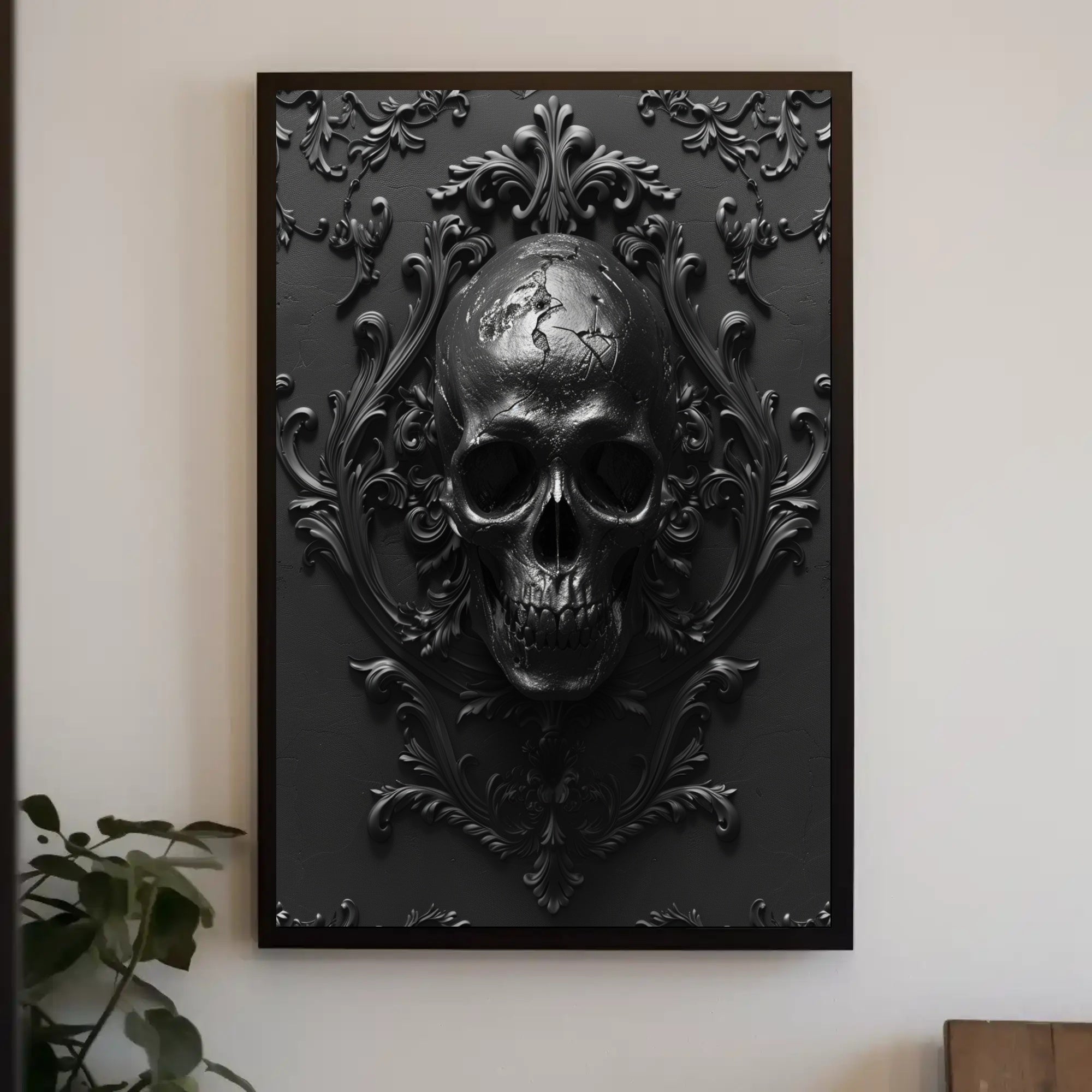 Ornate Skull Design Poster PosterGoat