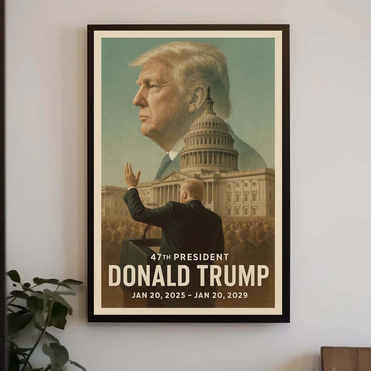 Trump Leadership Resolve Patriotic Portrait Poster