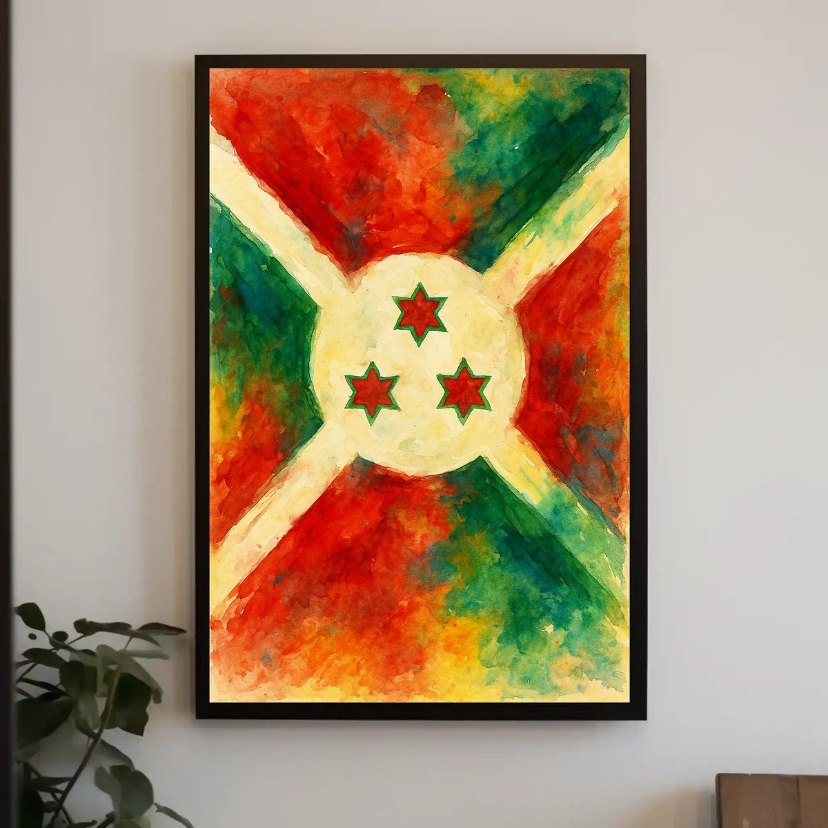 Vibrant Abstract Flag Abstract Poster