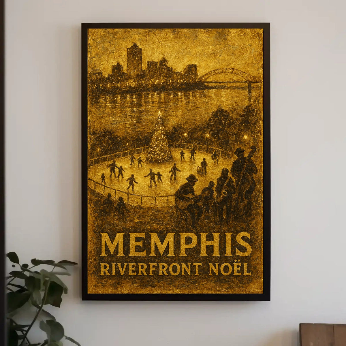 Memphis Riverfront Noël Poster