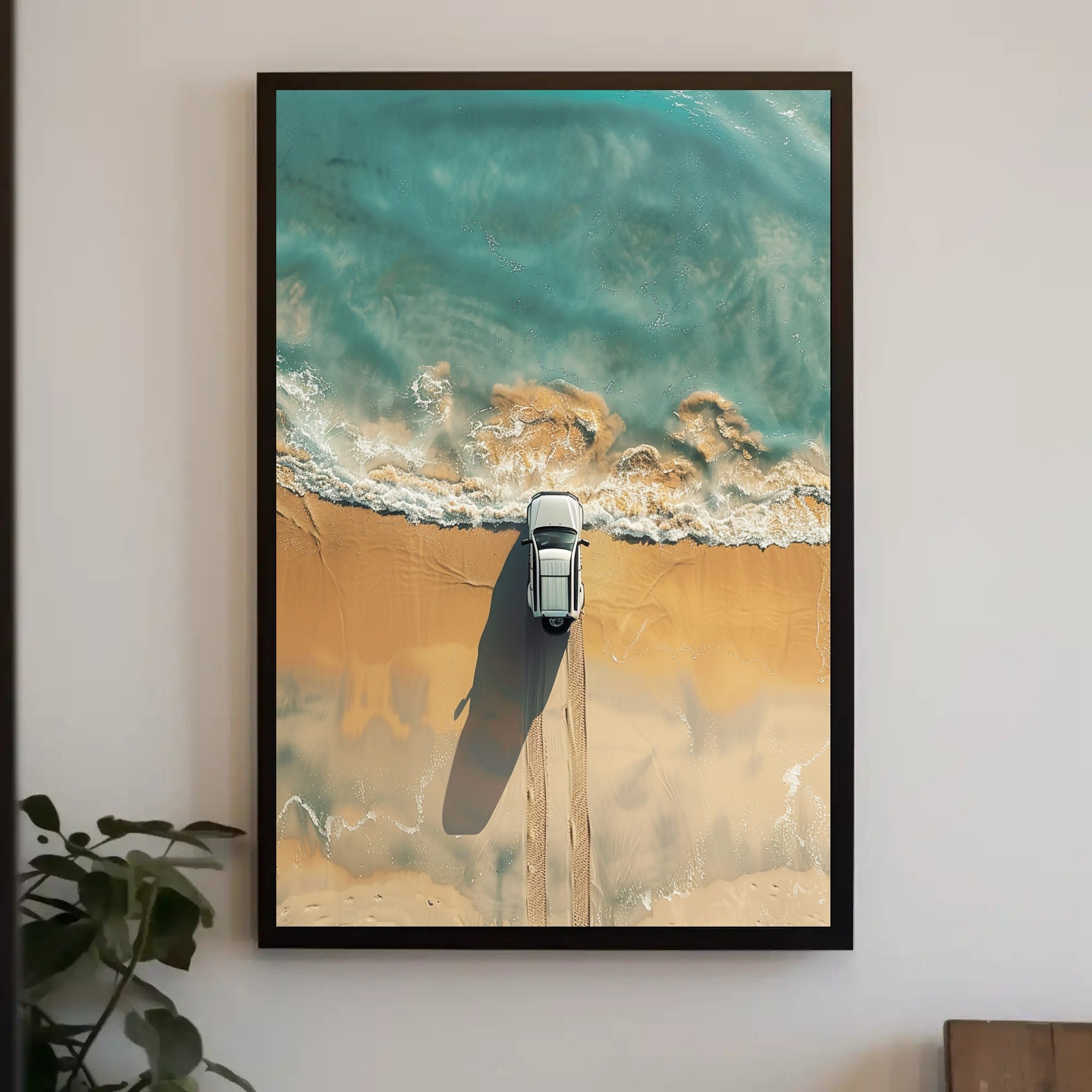 Raven's Solitude: Mystical Cliffside Art Poster PosterGoat