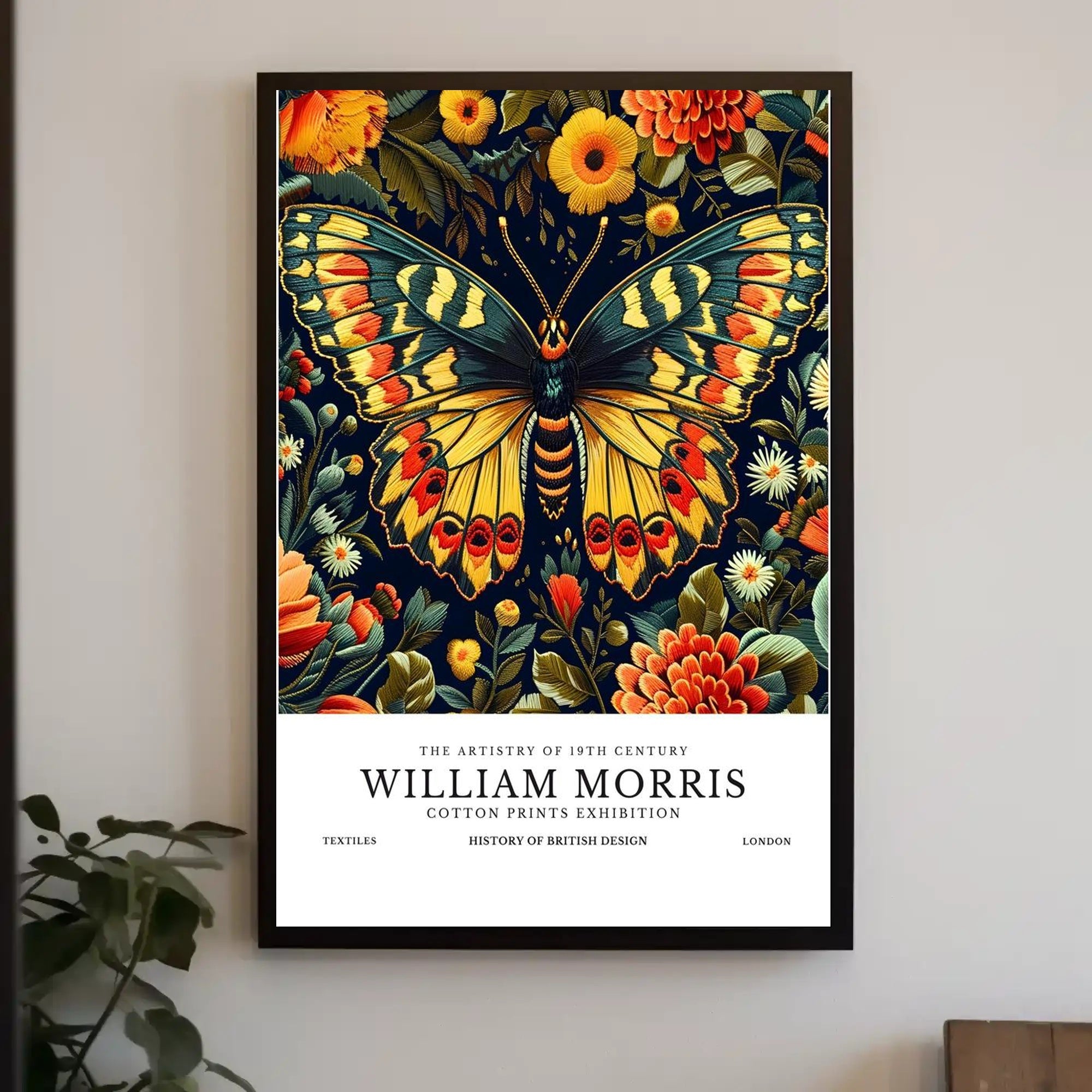 Butterfly Motifs in Art Nouveau Heritage Poster
