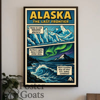 Alaska Adventure Vintage Travel Retro Travel Poster