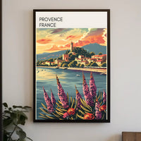 Charming Coastal Village in Provence Travel Poster