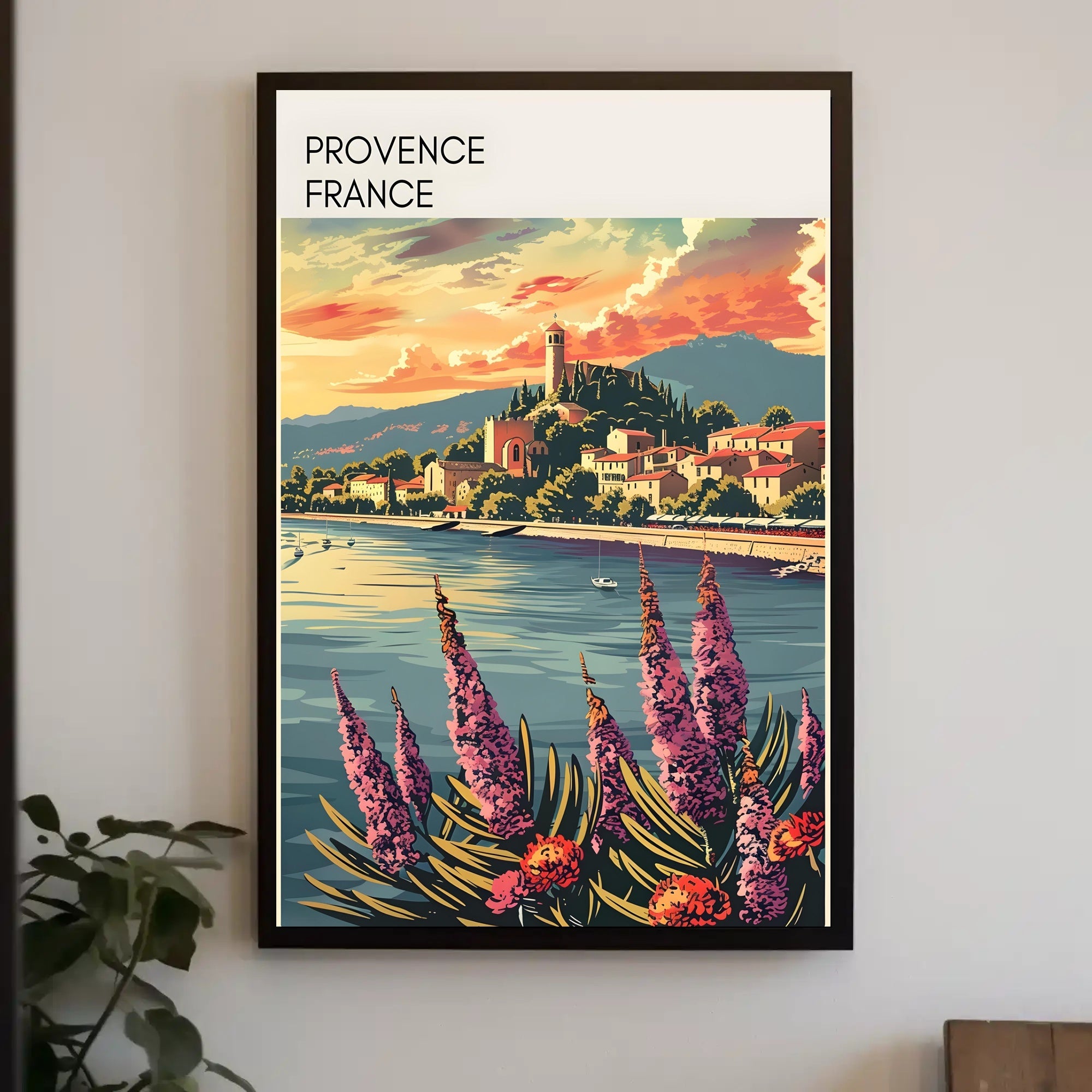 Charming Coastal Village in Provence Travel Poster