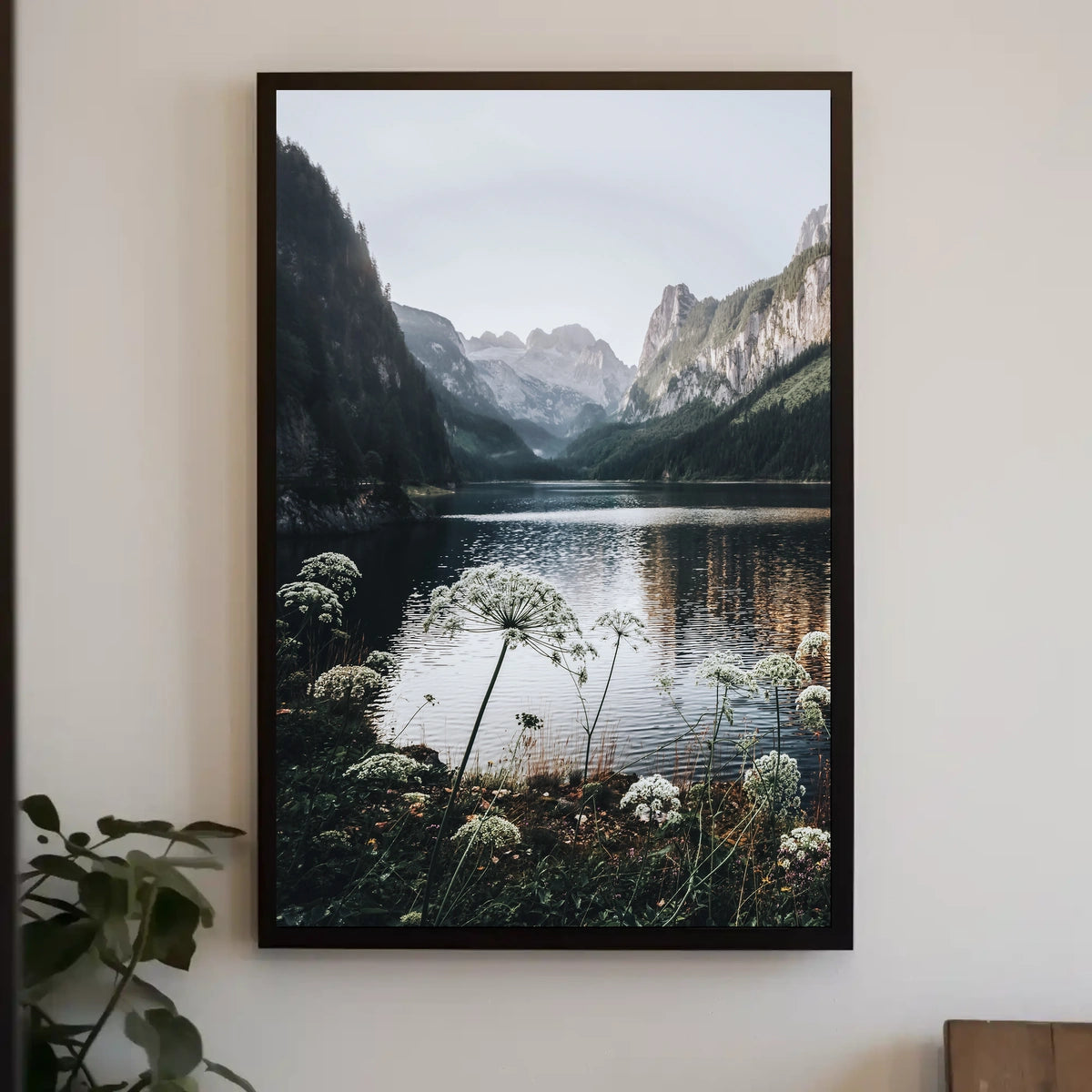 Majestic Mountain Landscape Poster with Tranquil Lake