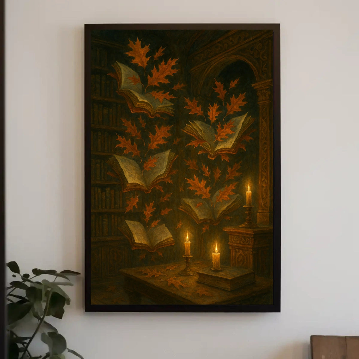 Magical Library Fantasy Vintage Collector Poster