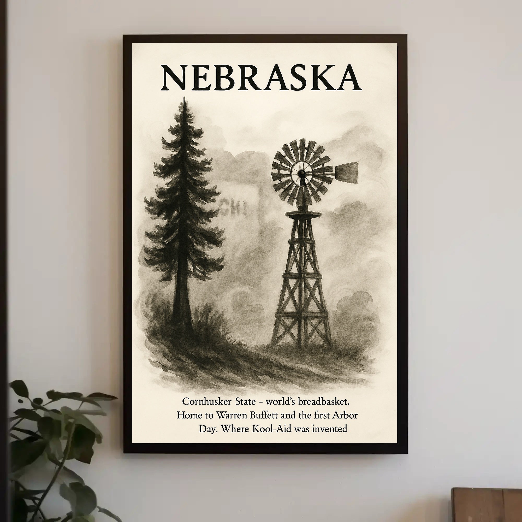 Nebraska The Cornhusker State Poster PosterGoat