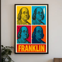 Benjamin Franklin Pop Art Historical or Presidential Poster