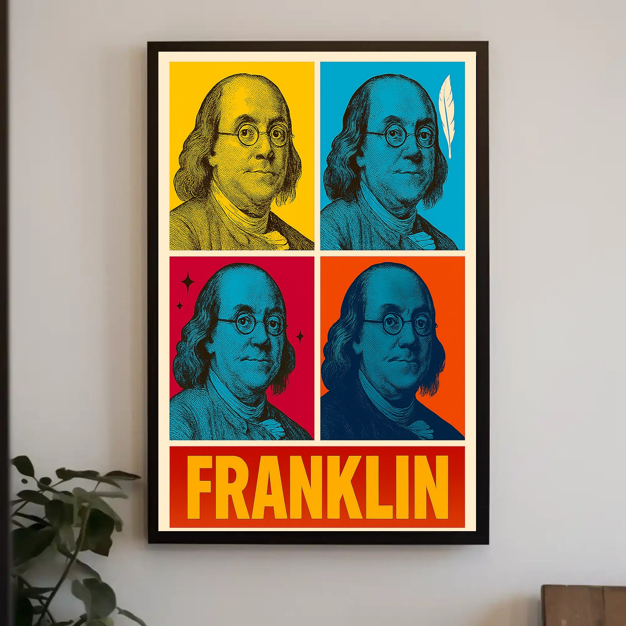 Benjamin Franklin Pop Art Historical or Presidential Poster