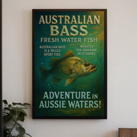 Adventure in Aussie Waters Australian Bass Poster