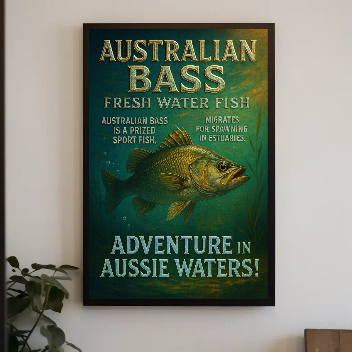 Adventure in Aussie Waters Australian Bass Poster