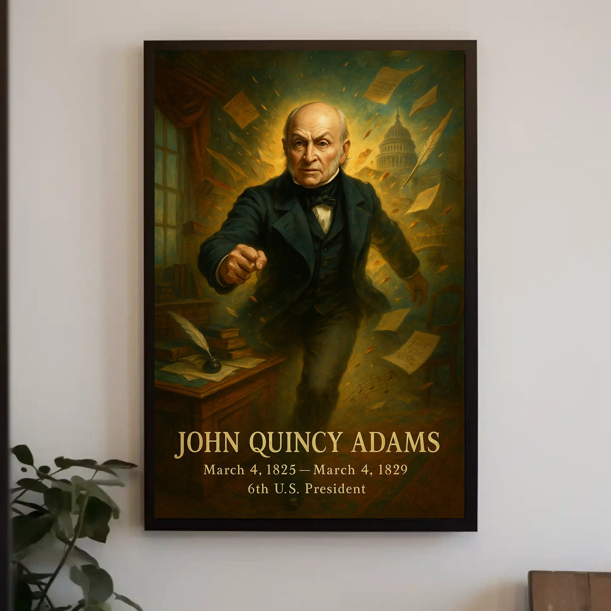 John Quincy Adams Patriotic Historical or Presidential Poster