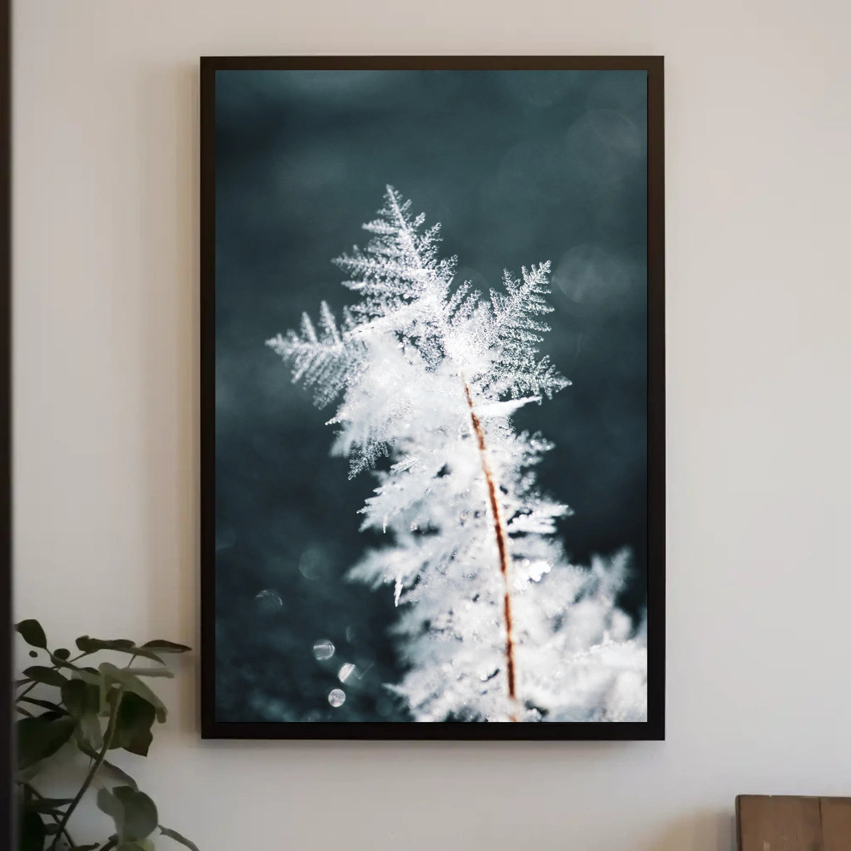 Intricate Ice Crystal Close-Up - Artistic Poster