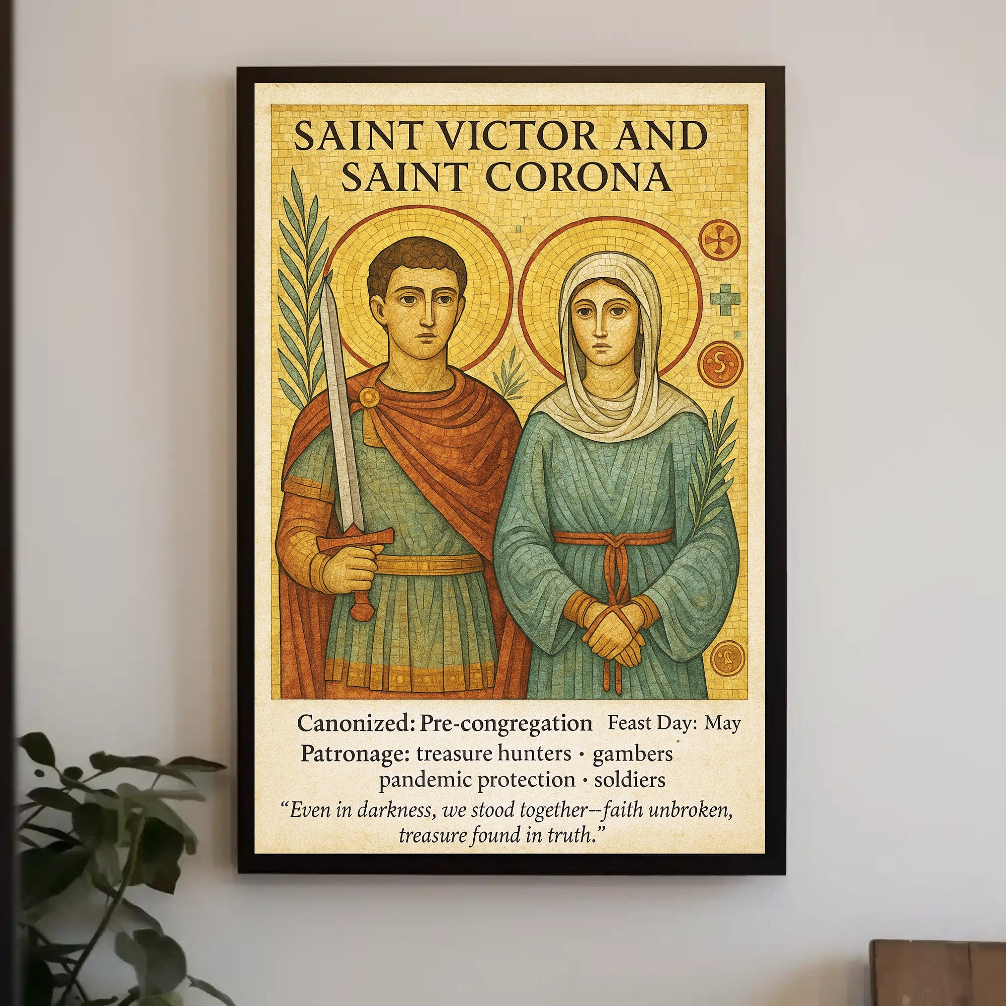 Saint Victor and Saint Corona Poster PosterGoat