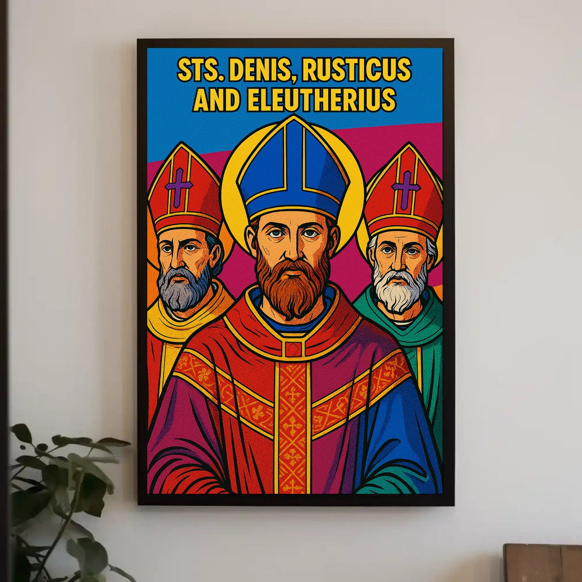 Saints Denis, Rusticus, and Eleutherius Poster