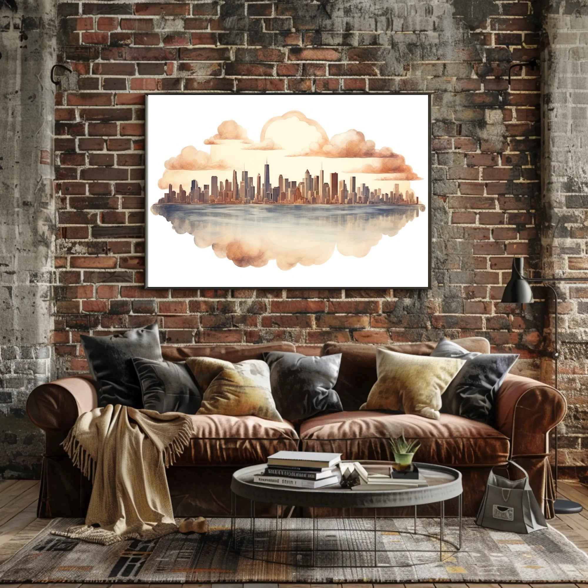 Dreamy Cityscape Reflection Poster