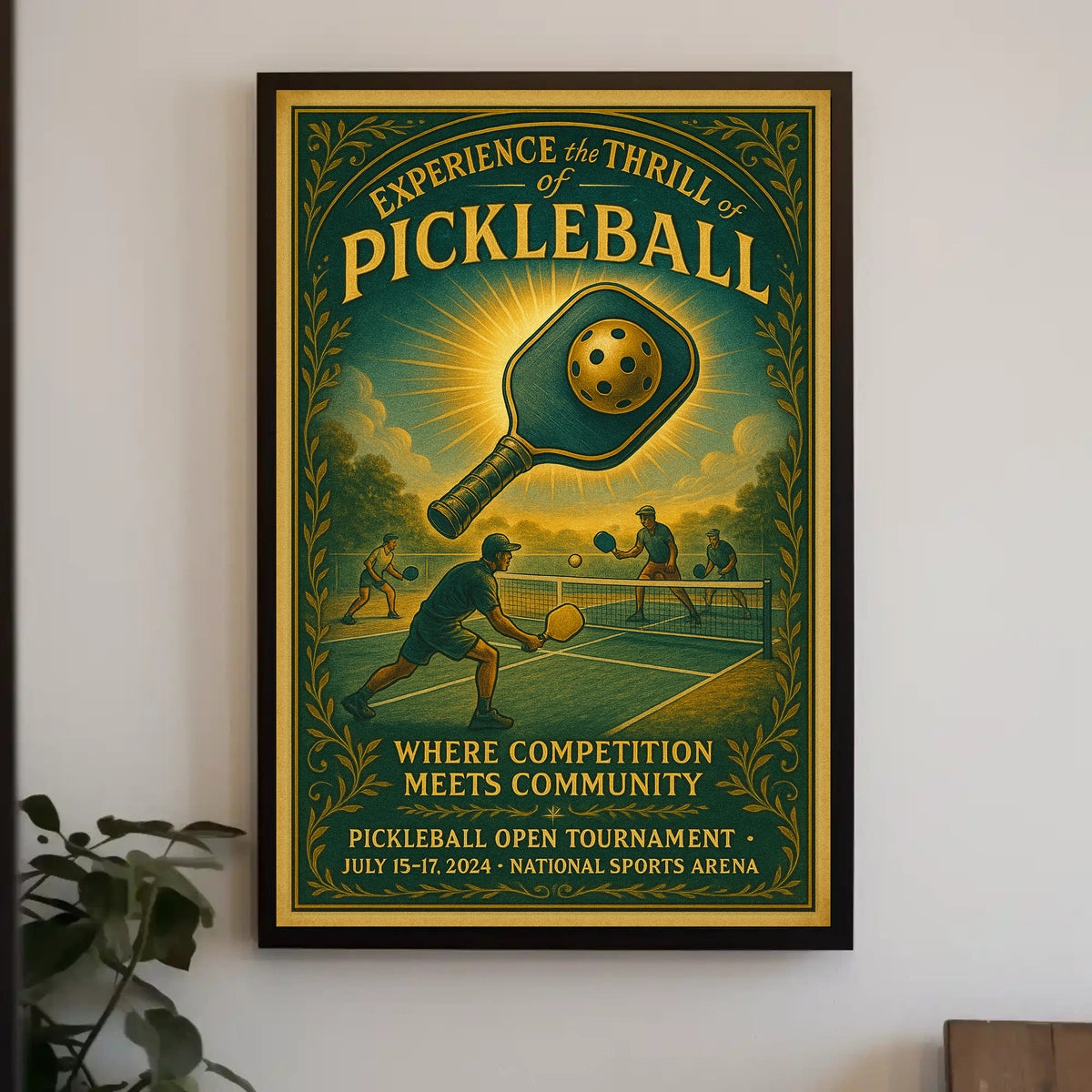 Pickleball Open Tournament 2024 Poster