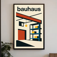 Bauhaus Geometry Modernist Interior Abstract, Artistic, or Pop Culture Poster