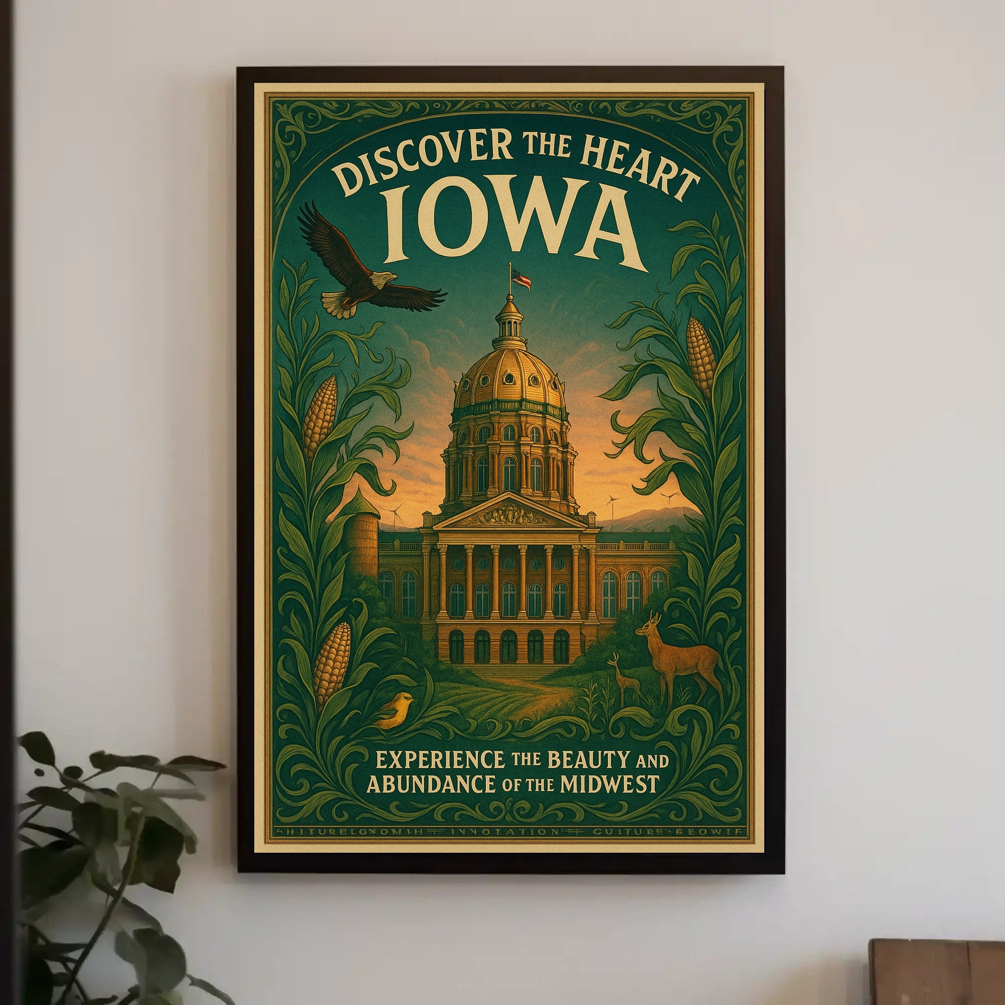 Discover The Heart Of Iowa Poster