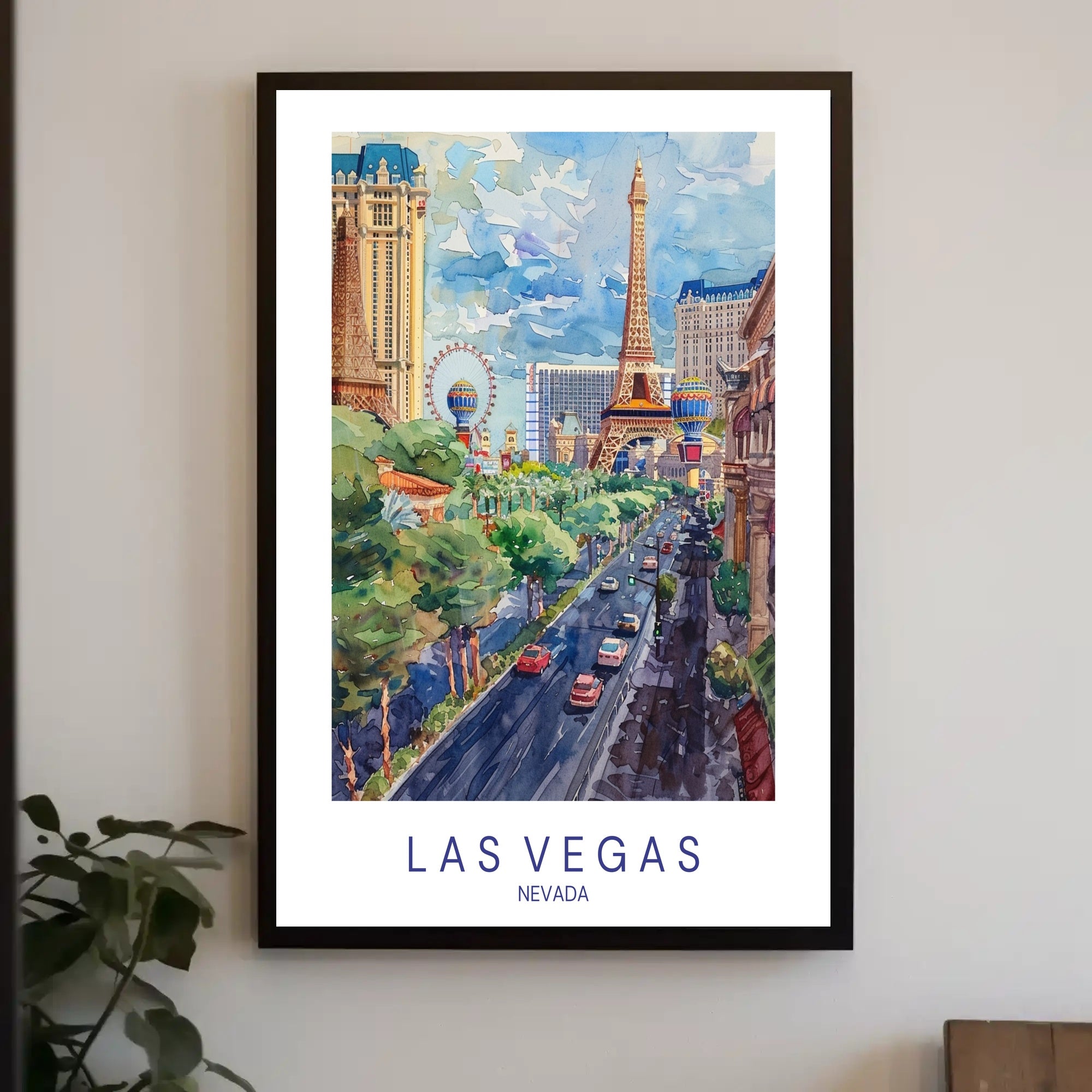 Las Vegas Skyline Poster PosterGoat
