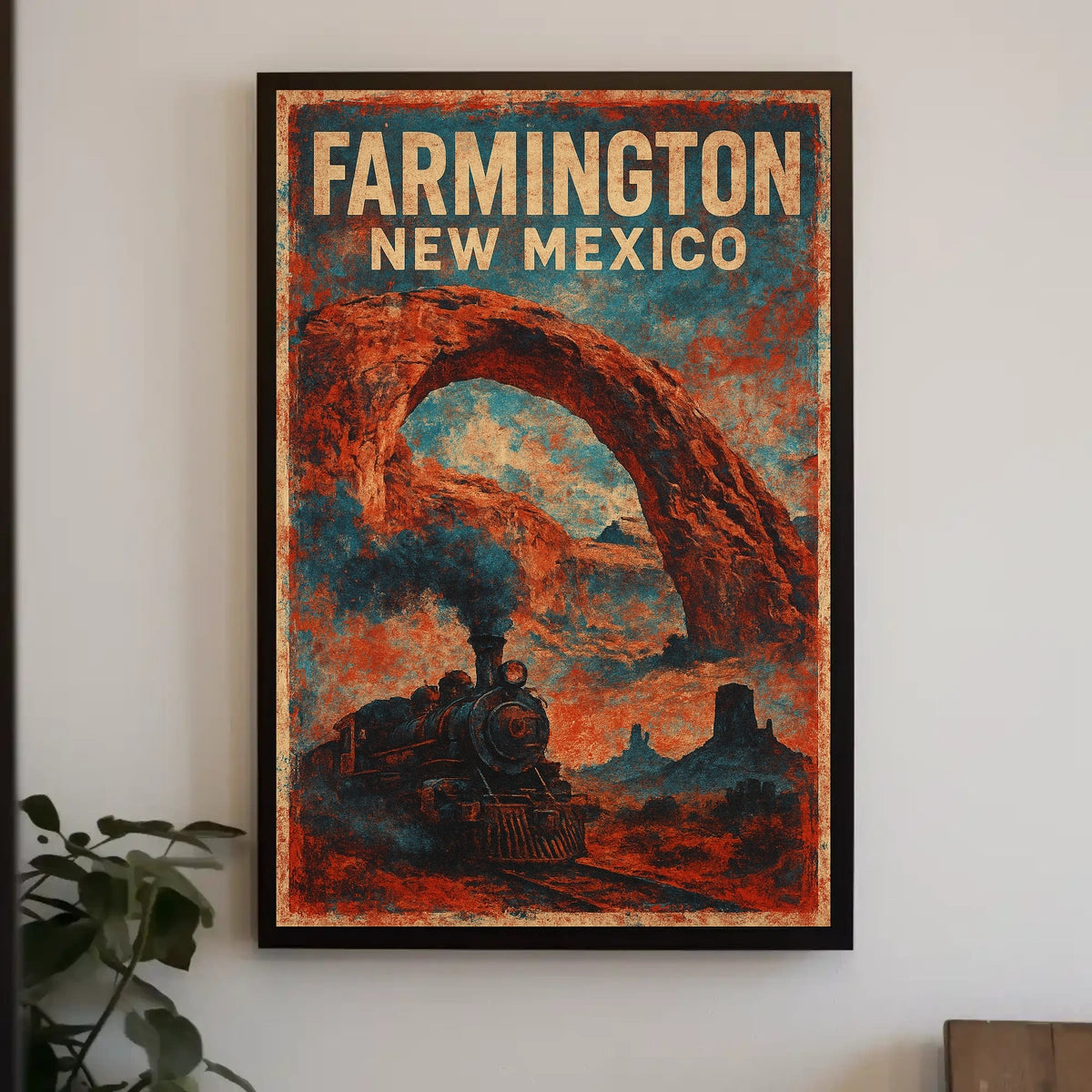 Farmington, New Mexico Vintage Travel Poster