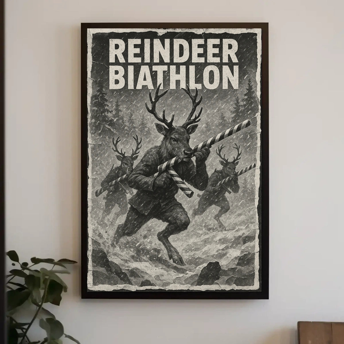 Reindeer Biathlon Poster
