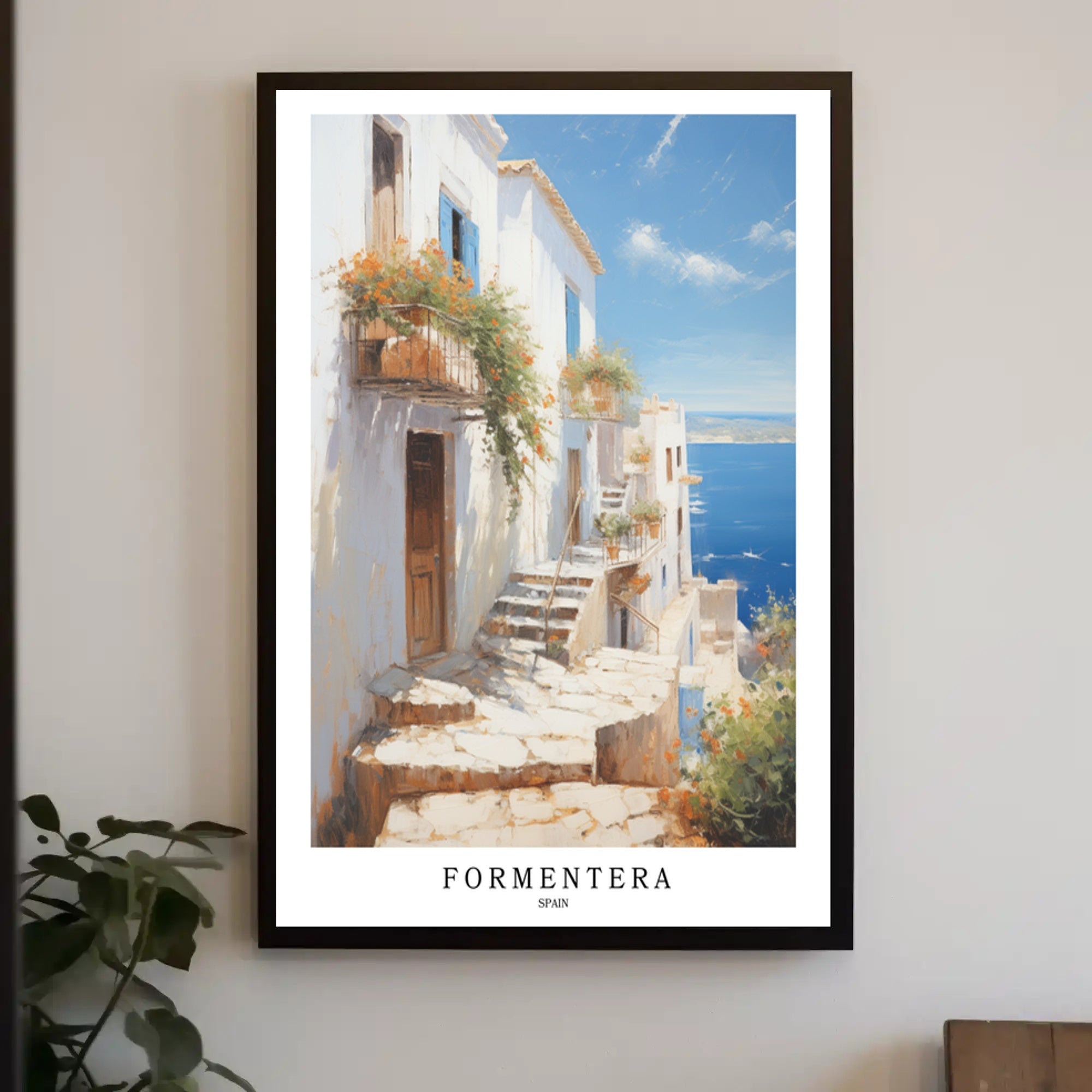 Formentera's Coastal Charm Poster PosterGoat
