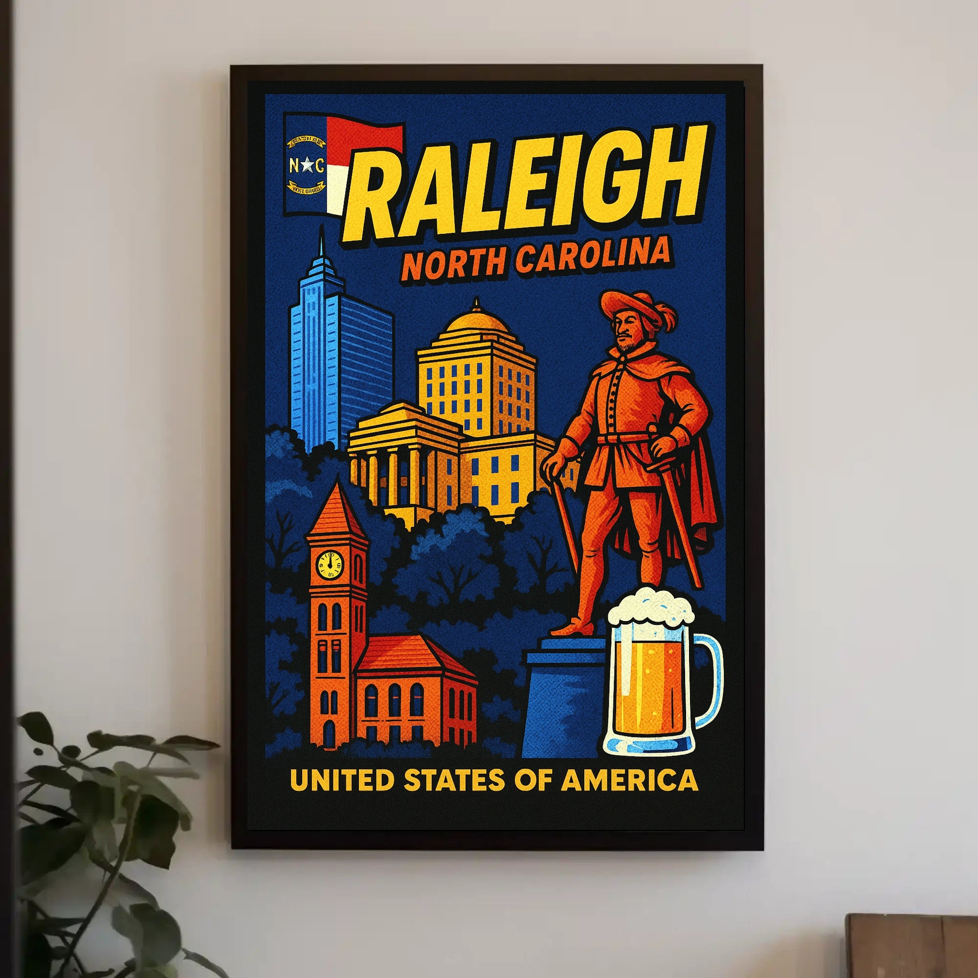 Raleigh, North Carolina Poster PosterGoat