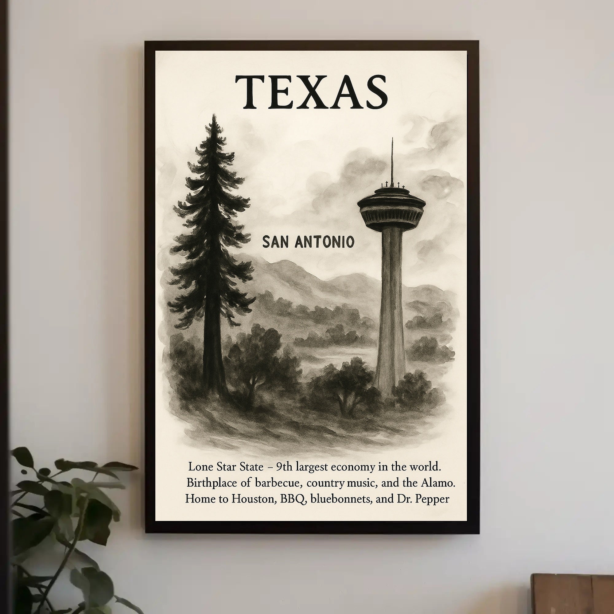 Texas The Lone Star State Poster PosterGoat